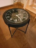 Stijlvolle klok bijzettafel, Minder dan 55 cm, Metaal of Aluminium, Rond, Zo goed als nieuw