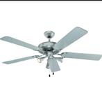 2x AEG Plafondventilator D-VL 5667 - RVS met 3 spotjes, Huis en Inrichting, Lampen | Plafondlampen, Ophalen of Verzenden, Gebruikt