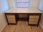 Metalen (vintage) bureau met lades, Huis en Inrichting, Bureaus, Ophalen of Verzenden, Gebruikt, Bureau