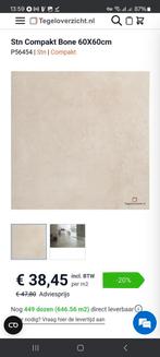 60 x 60 STN Ceramica Bone mat - beige - kwaliteit!, Ophalen, 60 cm of meer, Nieuw, Minder dan 5 m²