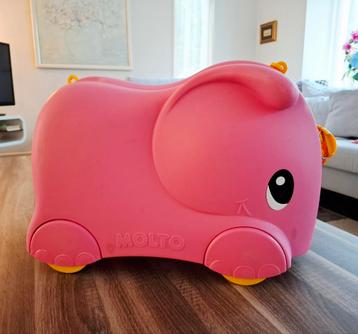 Roze Molto Kinderkoffer - Olifant beschikbaar voor biedingen