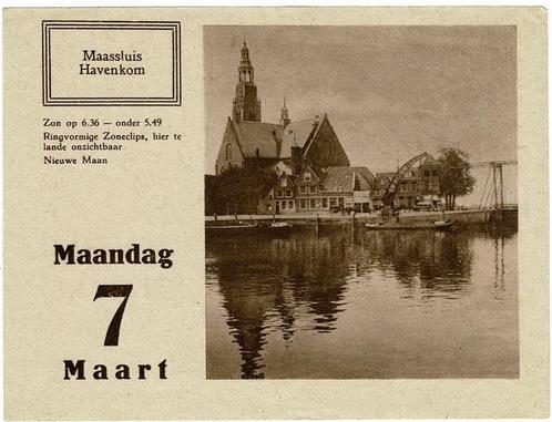 Maassluis - Havenkom - Kalenderplaatje 1921, Verzamelen, Ansichtkaarten | Nederland, 1920 tot 1940, Verzenden