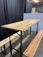 Biertafel te huur, Ophalen, Zo goed als nieuw, Rechthoekig, Hout