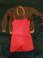 Bengh jurkje rood Jilly vestje met grijs goud 110 116, Ophalen of Verzenden, Zo goed als nieuw, Meisje, Jurk of Rok