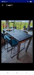 Bartafel met marmerblad + 4 krukken, Ophalen