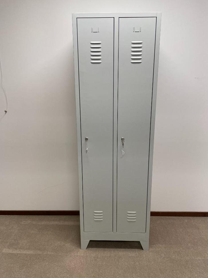 Garderobekast 2 deurs metaal (hang), Huis en Inrichting, Kasten | Kledingkasten, Nieuw, 150 tot 200 cm, 50 tot 100 cm, 25 tot 50 cm