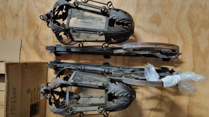 2x buiten wandlantaarn, Antiek en Kunst, Antiek | Lampen, Ophalen