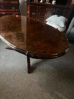Ovale houten salontafel, Ophalen, Gebruikt, 100 tot 150 cm, Eikenhout