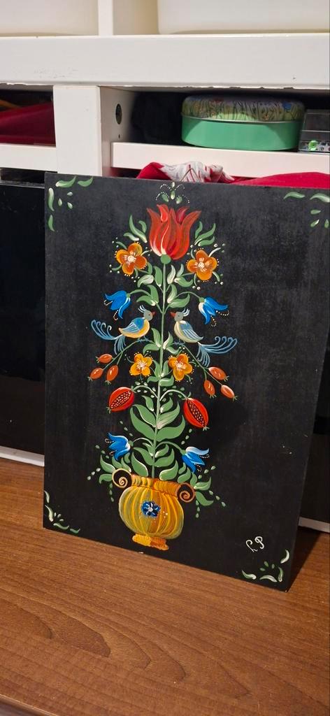 Vintage Decoratieve Lijst met Bloemmotief, Antiek en Kunst, Kunst | Schilderijen | Abstract, Ophalen of Verzenden