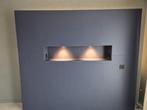 Achterwand bed met verlichting, Ophalen, Blauw, Nieuw, Modern