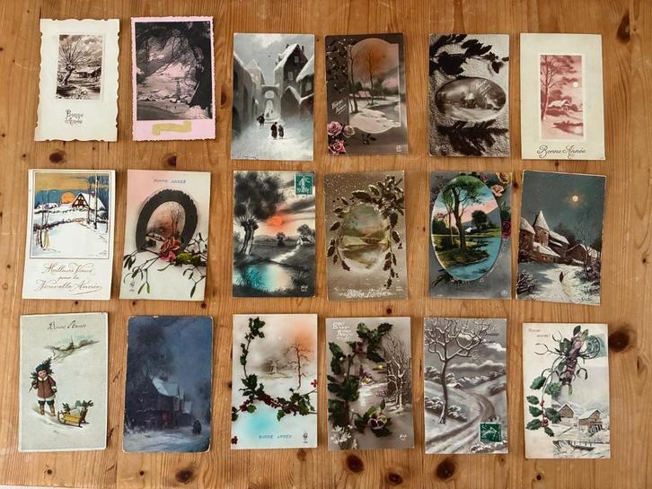 ZOLDEROPRUIMING antieke vintage kerstkaarten vanaf 0,50, Diversen, Kerst, Ophalen of Verzenden