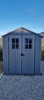 Keter Darwin 66 Tuinhuis - 190x183x221 cm - Grijs, Tuin en Terras, Tuinhuizen, Kunststof, Tuinhuis, 2 ramen, Ophalen