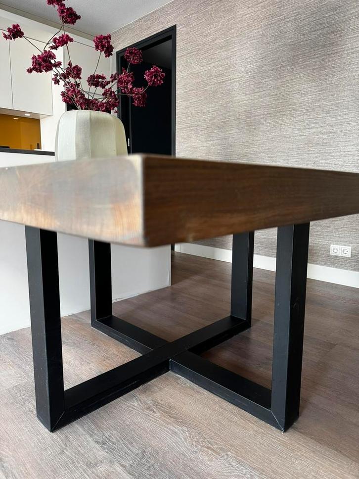 Tafelpoot kruis mat zwart poedercoat, Huis en Inrichting, Tafels | Eettafels, Zo goed als nieuw, 150 tot 200 cm, 150 tot 200 cm