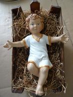 Antiek kindje Jezus in kribbe grote antieke kribbe met Jezus, Diversen, Kerst, Gebruikt, Ophalen of Verzenden, Onbekend, Nvt