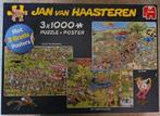Jan van Haasteren, 3x 1000 stukjes, Hobby en Vrije tijd, Denksport en Puzzels, Ophalen of Verzenden, Legpuzzel, Meer dan 1500 stukjes