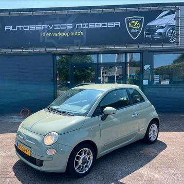 Fiat 500 1.2 in Pistache groen! # Leer # Airco! # beschikbaar voor biedingen