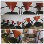 Zeldzame Arrben Stiletto stoelen - Set van 4  Italië 1970, Huis en Inrichting, Ophalen, Zwart, Vier, Modern