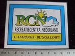 sticker RCN recreatie centra nederland campings bungalows, Verzenden, Zo goed als nieuw, Bedrijf of Vereniging