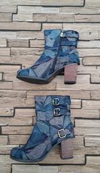 LAURA VITA -  Lederen Patchwork Patroon Laarsjes, maat 37, Lage of Enkellaarzen, Gedragen, Laura Vita, Verzenden