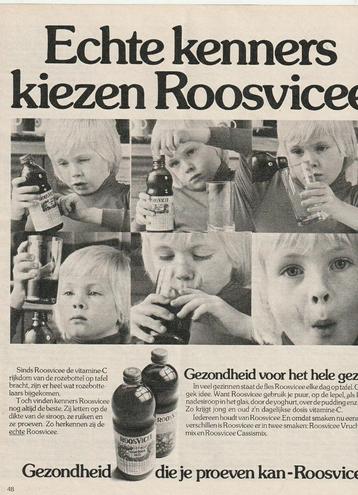 Retro reclame 1976 Roosvicee limonade jongetje jaren 70 beschikbaar voor biedingen