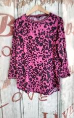 fuchsia panterprint tuniek blouse Maat M, Kleding | Dames, Ophalen of Verzenden, Zo goed als nieuw, Maat 38/40 (M), Roze
