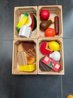 Houten speelgoed voedsel met kratjes, Kinderen en Baby's, Speelgoed | Houten speelgoed, Overige typen, Gebruikt, Ophalen of Verzenden