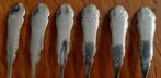 6 Brocante lepeltjes verzilverd, Ophalen of Verzenden