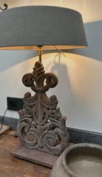 Lampenvoet van oud hergebruikt hout India oosters zonder kap, Huis en Inrichting, Lampen | Tafellampen, Ophalen of Verzenden