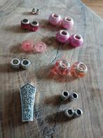 Dreadlock kralen-set roze met oa. 2 rozekwarts kralen, Ophalen of Verzenden, Nieuw, Haarspeld