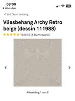 Rest Vliesbehang Archy Retro Beige Karwei, Huis en Inrichting, Stoffering | Behang, Ophalen, Minder dan 10 m², Beige