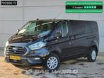 Ford Transit Custom 130PK Dubbel Cabine Automaat 2x Schuifde, Auto's, Bestelauto's, Stof, Euro 6, 4 cilinders, Zwart