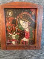 Icoon geschilderd op hout uit Roemenië, Antiek en Kunst, Ophalen of Verzenden
