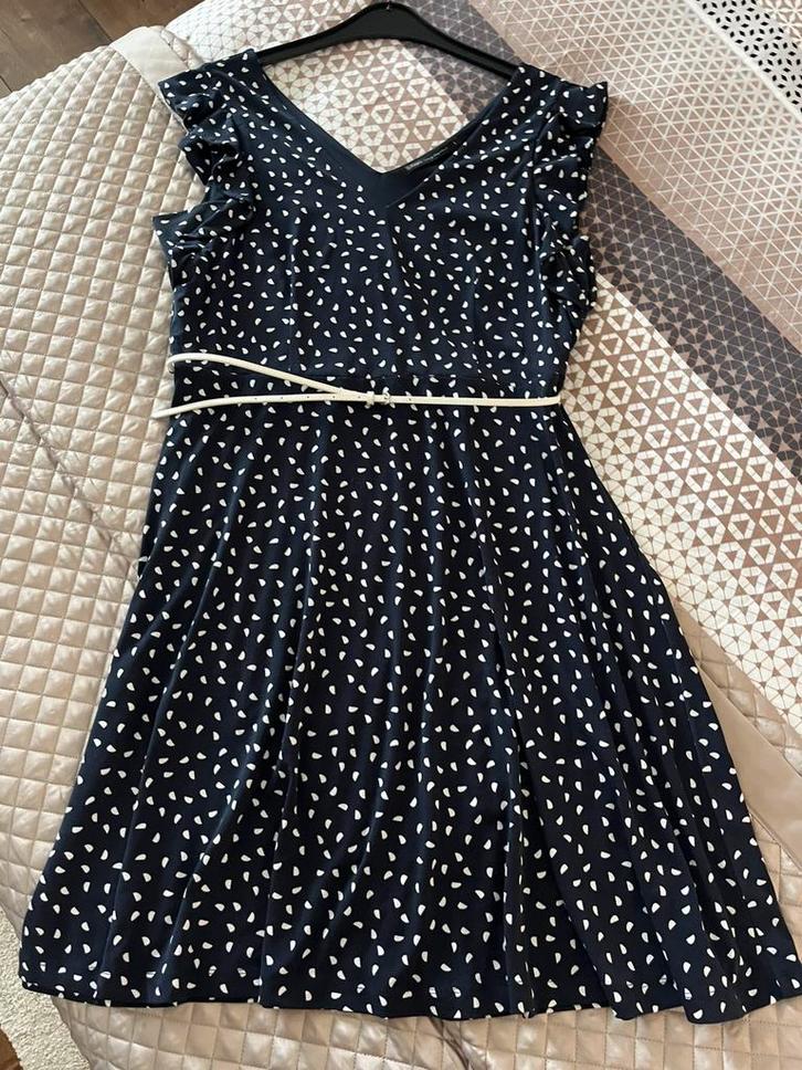 Super leuke A-lijn jurk van Steps maat L!, Kleding | Dames, Jurken, Zo goed als nieuw, Maat 42/44 (L), Blauw, Knielengte, Verzenden