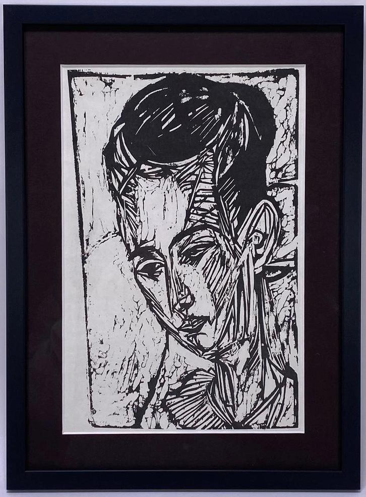 964. Houtsnede, Ernst Ludwig Kirchner, Antiek en Kunst, Kunst | Etsen en Gravures, Ophalen of Verzenden