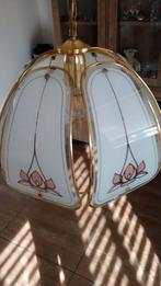 Lakro Amstelveen hanglamp messing glas bloemmotief, Ophalen