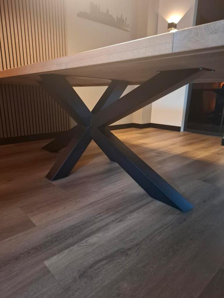 Complete eethoek., Huis en Inrichting, Tafels | Eettafels, Gebruikt, 100 tot 150 cm, 200 cm of meer, Vijf personen of meer, Rechthoekig