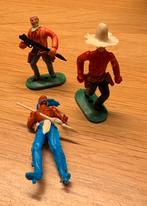 3 miniatuur figuren indiaan en cowboys. Mogelijk van Timpo, Ophalen of Verzenden, Zo goed als nieuw