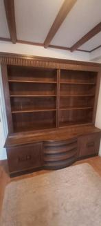 Antieke Heineken boekenkast met bureau, Huis en Inrichting, Gebruikt, Met deur(en), 200 cm of meer, 200 cm of meer