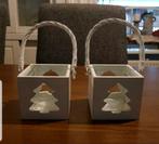 2 waxinelichtjeshouders, Diversen, Kerst, Ophalen of Verzenden, Gebruikt