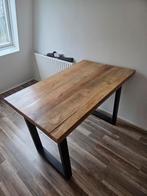 Mangohoute eettafel barhoogte L130B80H90, Ophalen, Gebruikt, 100 tot 150 cm, 50 tot 100 cm