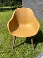 4 gele kunstof tuinstoelen, Tuin en Terras, Tuinstoelen, Ophalen, Gebruikt, Kunststof