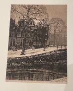 Ets Cornelis Brandenburg Spiegelgracht Amsterdam, Antiek en Kunst, Kunst | Etsen en Gravures, Ophalen of Verzenden