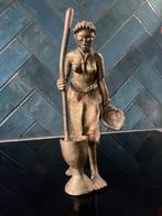 Bronzen Beeldje Afrikaanse Vrouw met Kind, Antiek en Kunst, Ophalen of Verzenden