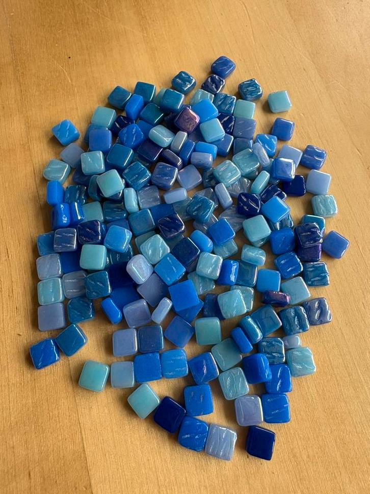 Mozaiek ottoman blauw, Hobby en Vrije tijd, Knutselen, Nieuw, Materiaal, Ophalen of Verzenden