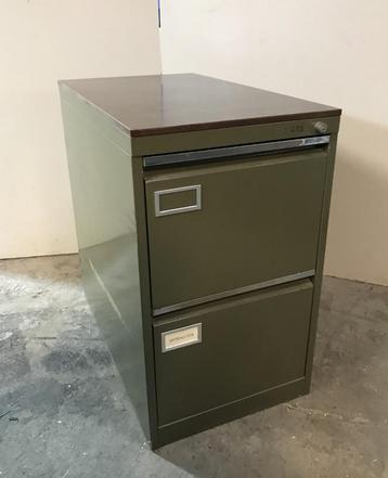 Ladenblok, 2 laden met houten bovenblad, 44x75x75 cm beschikbaar voor biedingen
