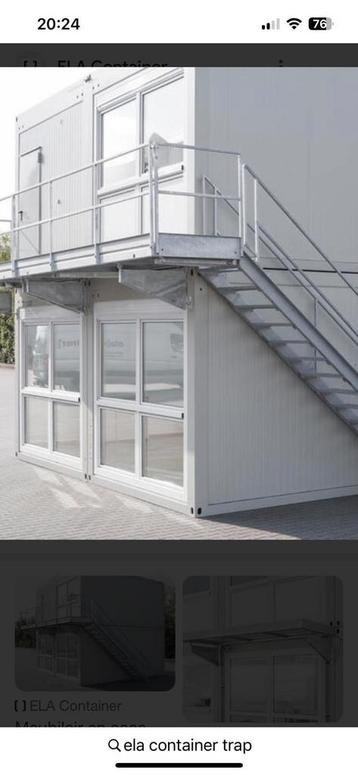Stalen trapmet bordes gegalv hoog 3.15mtr. Nog111 beschikbaar voor biedingen