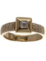Zeer mooie gouden ring 14K met diamanten, Sieraden, Tassen en Uiterlijk, Ringen, Nieuw, Ophalen of Verzenden, 17 tot 18, Met edelsteen