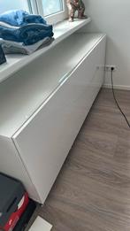 Besta opberger kast met deuren hoogglans wit, Huis en Inrichting, Kasten | Dressoirs, Ophalen, 150 tot 200 cm, Tv meubel dressoir