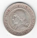 25-1759 San Marino 5 lire 1935, Verzenden, Overige landen, Losse munt, Zilver
