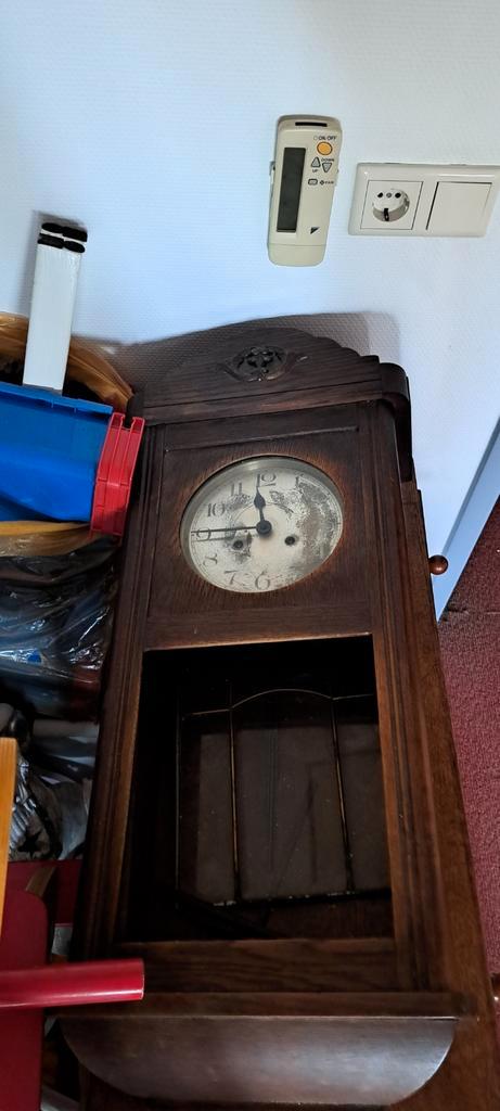 Oude Brocante Staande Klok - Opknapper, Antiek en Kunst, Curiosa en Brocante, Ophalen of Verzenden